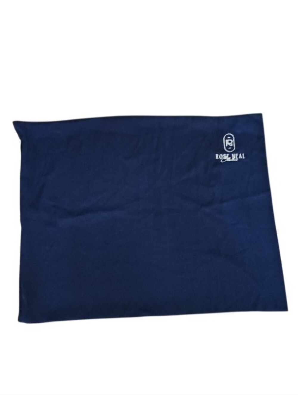 Rose Neal Collection Silk Pillowcase Navy Blue Standard Zip Closure Luxury Sleep